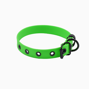 Vibrant Green Biotan Collar with Waterproof Metal Buckle