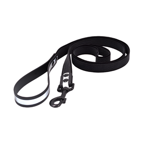 Black Biotan Waterproof Leash with Reflective Detail