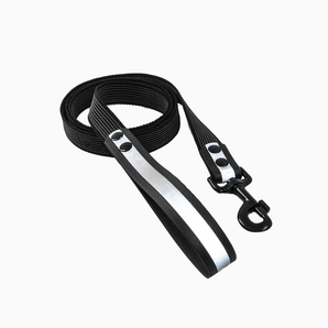 Black Biotan Waterproof Leash with Reflective Detail