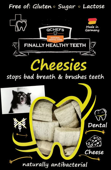 QCHEFS Cheesies šuns dantų priežiūrai 65 g