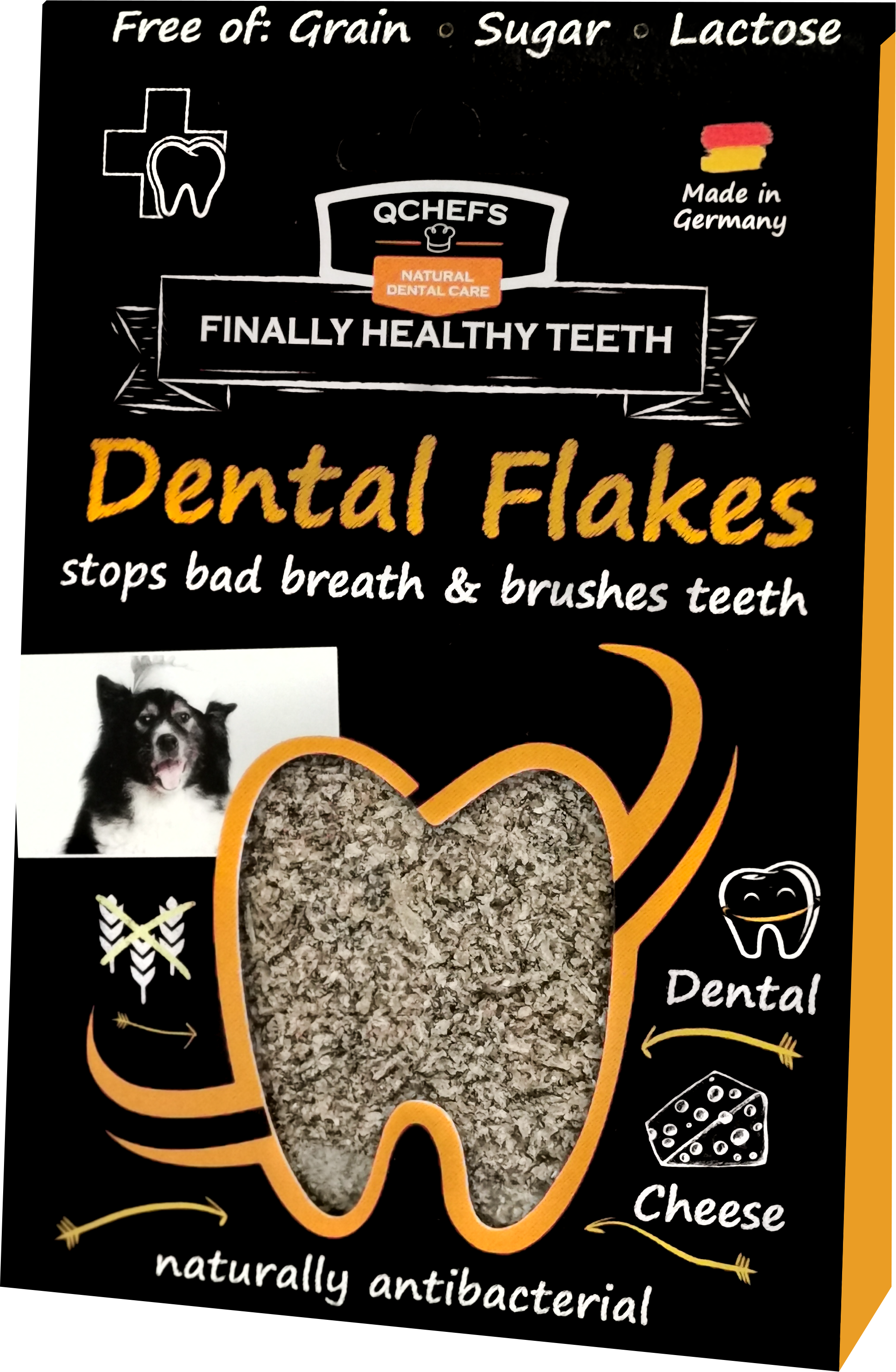 QCHEFS Dog Treat Dental Flakes 90 g