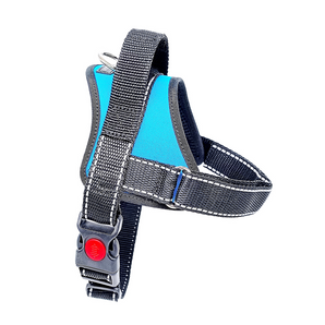 Harness for medium and large breed dogs Light Blue with handle