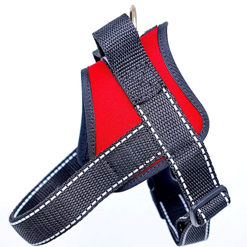 Harness designed for medium and large breed dog with handle Red life